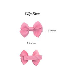 Prohouse Tiny Baby Hair Clips Boutique Hair Bow Clip Barrettes for Baby Girls Toddlers Kids …