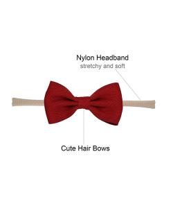 Prohouse Baby Nylon Headbands Hairbands Hair Bow Elastics for Baby Girls Newborn Infant Toddlers Kids