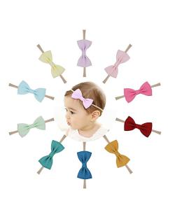 Prohouse Baby Nylon Headbands Hairbands Hair Bow Elastics for Baby Girls Newborn Infant Toddlers Kids