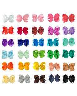 30 Pieces 6 inches Baby Girls Hair Bows Clips Boutique Grosgrain Ribbon Bow Pinwheel Barrettes For Babies Kids Toddlers 